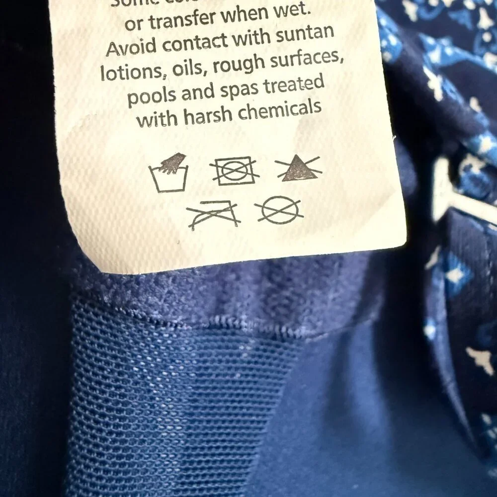 Niptuck Swim Porcelain Blue Twist Front One Piece Suit Ruched Multifit Cup Sz 10